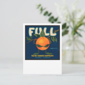 Carte Postale Étiquette de caisse pleine - Orange (Debout devant)