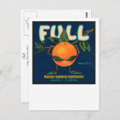 Carte Postale Étiquette de caisse pleine - Orange (Devant / Derrière)