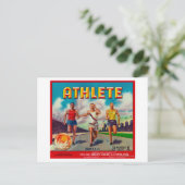 Carte Postale Étiquette de la marque Athlete Citrus (Debout devant)