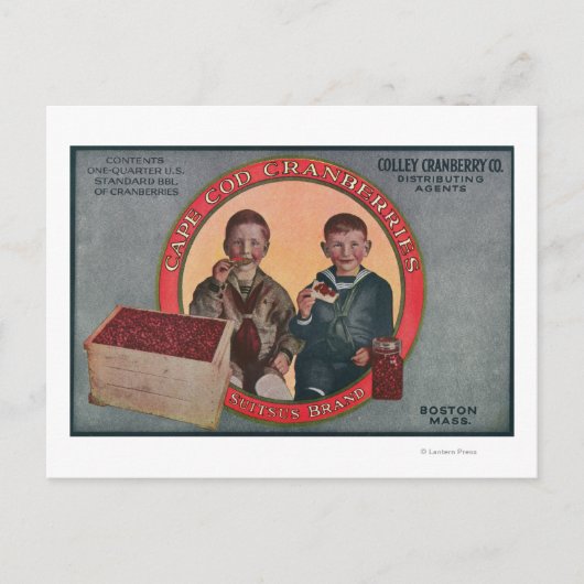 Carte Postale Étiquette de la marque Boston Suitsus (Devant)