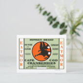 Carte Postale Étiquette de la marque Cape Cod Honker Eatmor Cran (Debout devant)