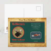 Étiquette de l'orignal et des haricots de McMotek