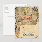 Carte Postale Étiquette de parfum français Djer-Kiss (Devant / Derrière)