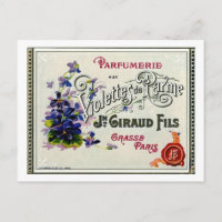 Étiquette de parfum violette française