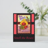 Carte Postale Étiquette de parfums rose (Debout devant)