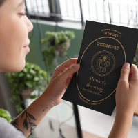 Étiquette de pharmacie dorée personnalisée Vierge