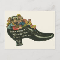 Étiquette de produit vintage, Frank Miller's Shoe