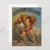 Carte Postale Étiquette de tabac, 1868. (Devant / Derrière)