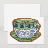 Carte Postale Étiquette du café Union Pure Merchant (Devant / Derrière)