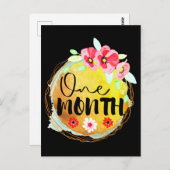 Carte Postale Étiquette d'un mois pour bébé (Devant / Derrière)