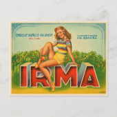 Carte Postale Étiquette espagnol Crate avec marque Olive Impress (Devant)