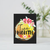 Carte postale Étiquette Jalon bébé de deux mois (Debout devant)