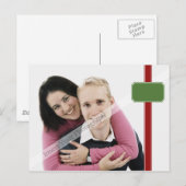 Carte Postale Étiquette vert (Devant / Derrière)