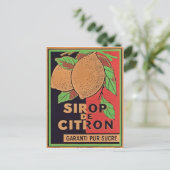 Carte postale Étiquette vintage (Debout devant)