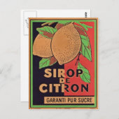 Carte postale Étiquette vintage (Devant / Derrière)