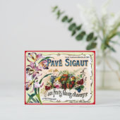 Carte postale Étiquette vintage (Debout devant)