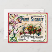 Carte postale Étiquette vintage (Devant / Derrière)