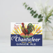 Carte postale Étiquette vintage (Debout devant)