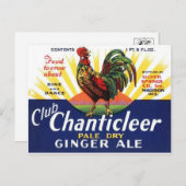 Carte postale Étiquette vintage (Devant / Derrière)