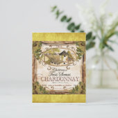 Carte Postale Étiquette vintage (Debout devant)