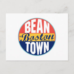 Carte Postale Étiquette Vintage de Boston