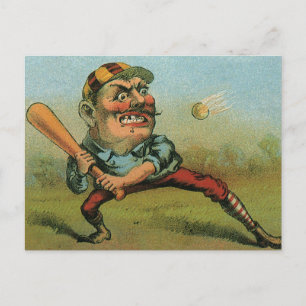 Carte Postale Étiquette vintage de Cigar, Sports Baseball Tansil