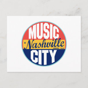 Carte Postale Étiquette Vintage de Nashville