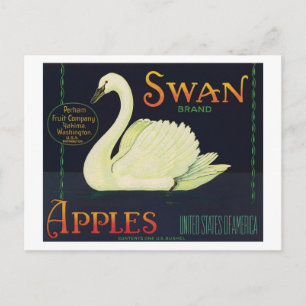 Carte Postale Étiquette vintage de produits alimentaires pour po