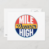 Carte Postale Étiquette Vintage Denver (Devant / Derrière)