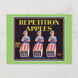 Carte Postale Étiquette Vintage des applications de répétition