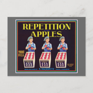 Carte Postale Étiquette Vintage des applications de répétition