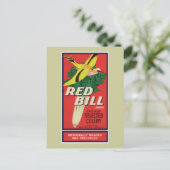 Carte Postale Étiquette vintage Red Bill Celery (Debout devant)
