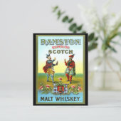 Carte Postale ÉTIQUETTE whisky écossais vintage (Debout devant)