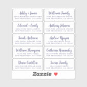 Carte postale Étiquettes de adresse de l'invité Na (Feuille)