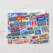 Carte Postale Étiquettes mondiaux (Devant / Derrière)