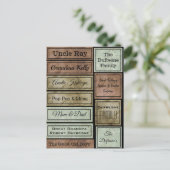 Carte Postale Étiquettes personnalisables de scrapbook (Debout devant)