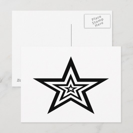 Carte Postale Étoile (Devant / Derrière)