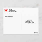 Carte Postale Étoile à 6 points du drapeau de Chicago (Dos)