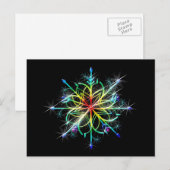 Carte Postale Étoile de couleur rétro (Devant / Derrière)