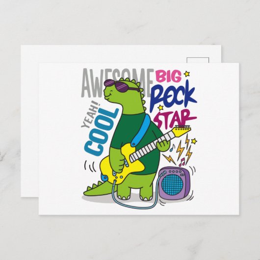 Carte Postale étoile de dino (Devant / Derrière)