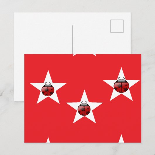 Carte Postale étoile de Ladybug (Devant / Derrière)