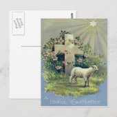 Carte Postale Étoile de l'agneau de la Croix chrétienne (Devant / Derrière)