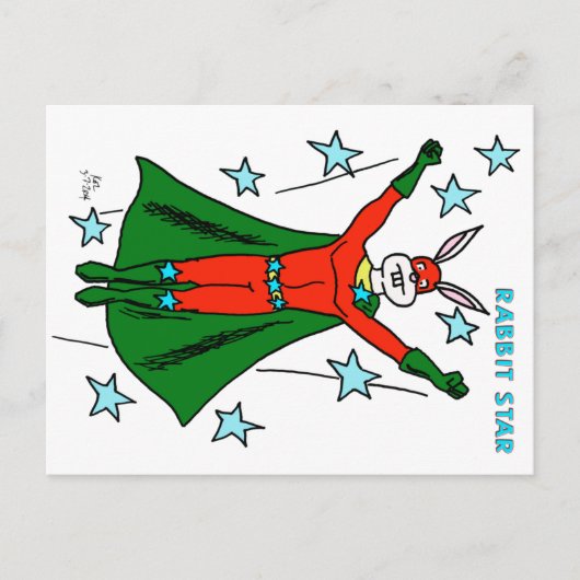 Carte Postale Étoile de lapin (Devant)