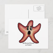 Carte Postale Étoile de mer choquée, MeWarriorWoman sur Twitch (Devant / Derrière)