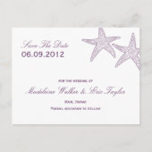 Carte postale Étoile de mer - Date de sauvegarde - (Devant)