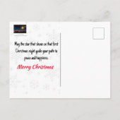 Carte Postale Étoile de Noël avec message (Dos)