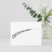 Carte Postale Étoile de tir noire et blanche (Debout devant)