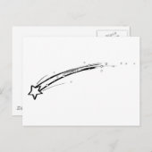 Carte Postale Étoile de tir noire et blanche (Devant / Derrière)