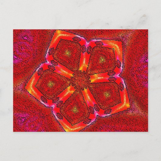 Carte Postale étoile en rouge (Devant)