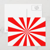 Carte Postale Étoile explosive rouge et blanc (Devant / Derrière)